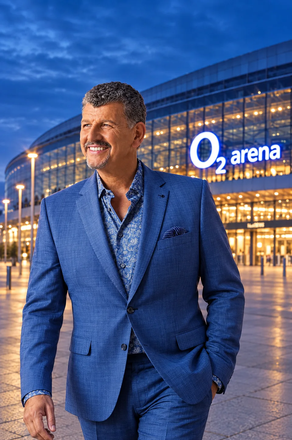 Semino Rossi vor der O2 arena in Prag